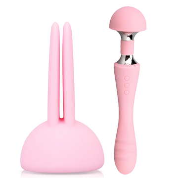 Women's Wand Vibrator With G-Spot Stimulation Cap / Female Sex Toy For Clitoral Masturbation - EVE's SECRETS